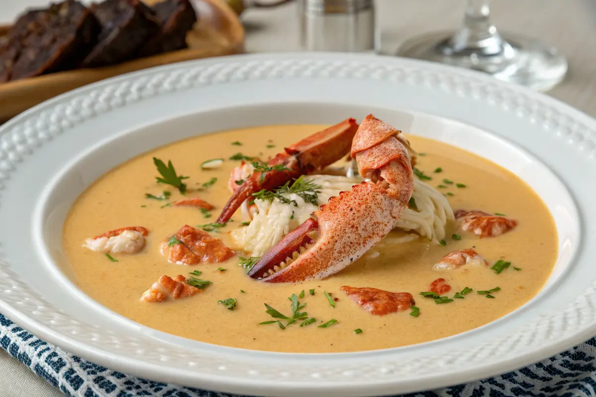 pannacotta bisque homard pinces crabe