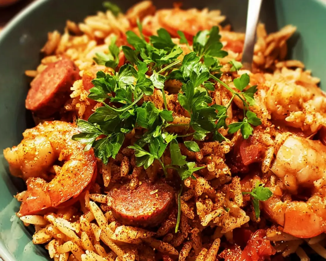pâtes épices cajun façon jambalaya
