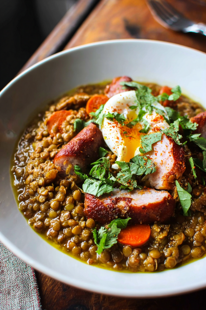 petit salé lentilles curry gingembre