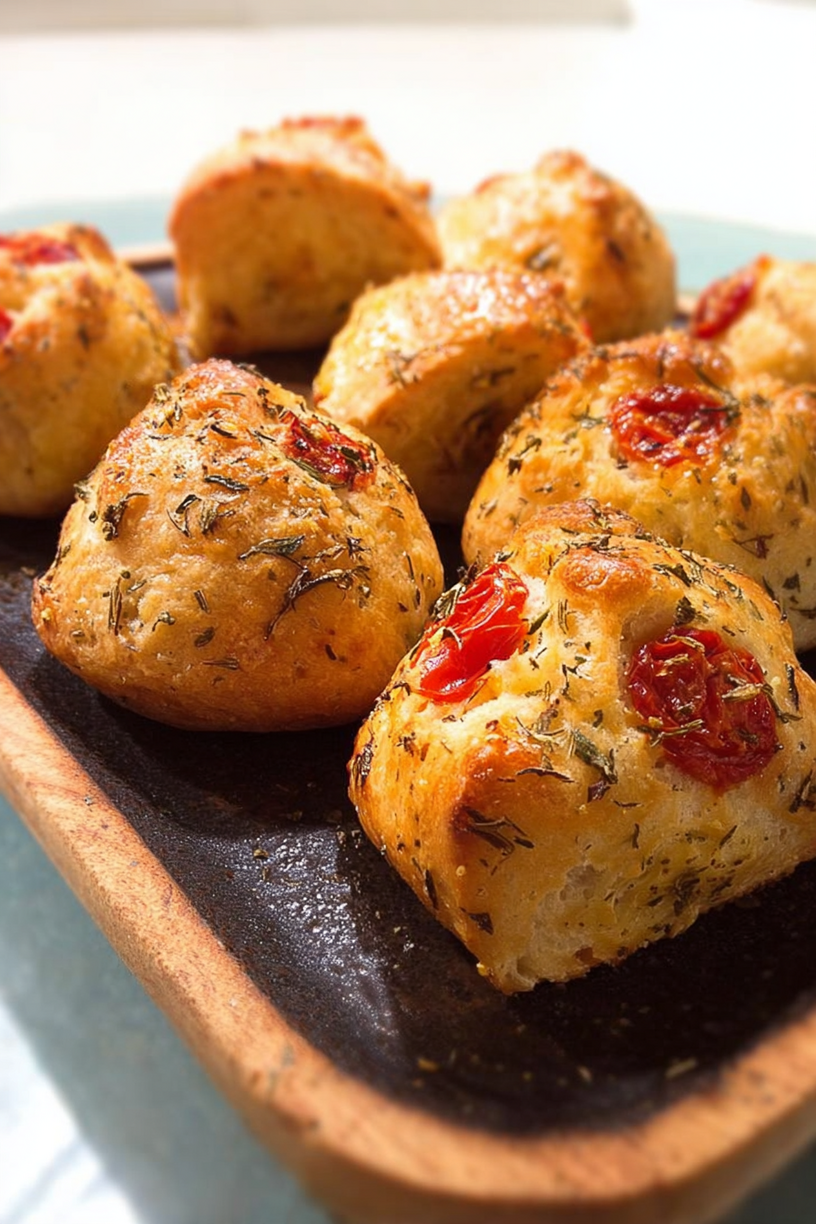 petits pains tomates confites herbes