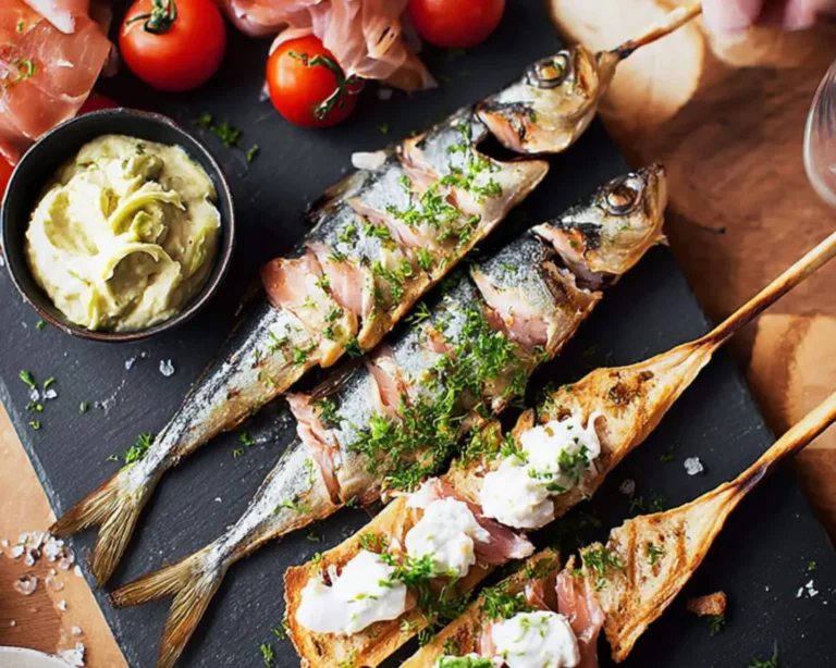 plateau apéritif poissons fumés gressins