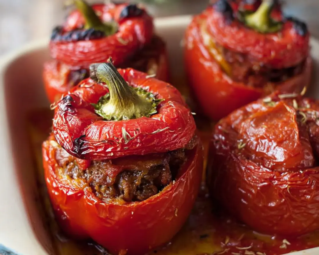 poivron farci viande coulis tomates