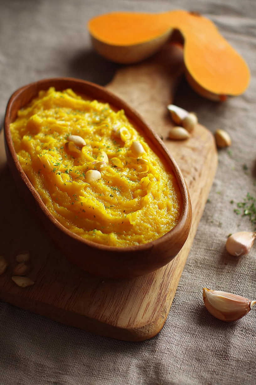 purée butternut noisettes