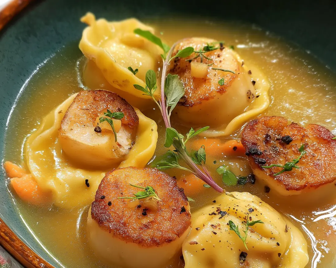 ravioles saint jacques sauce aigre