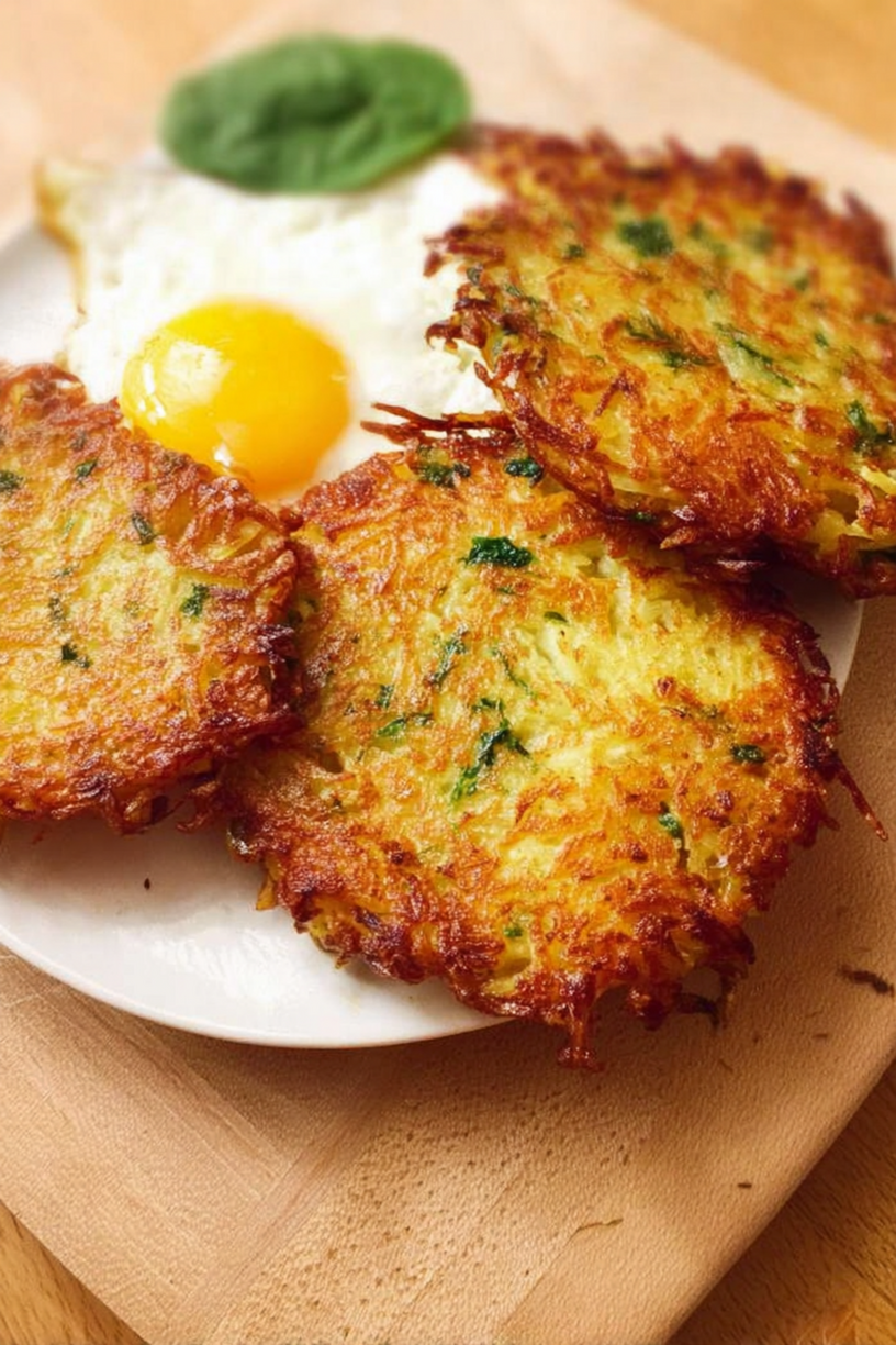 röstis pommes terre épinards ufs