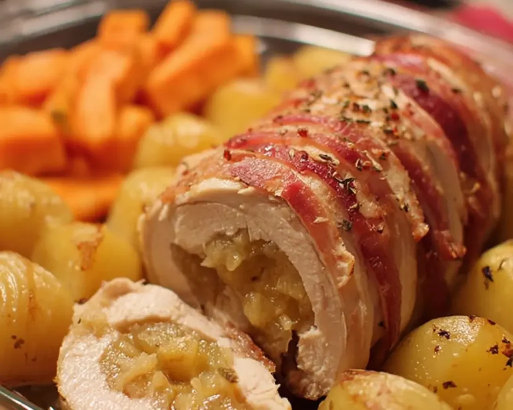 roulé poulet pommes patates douces