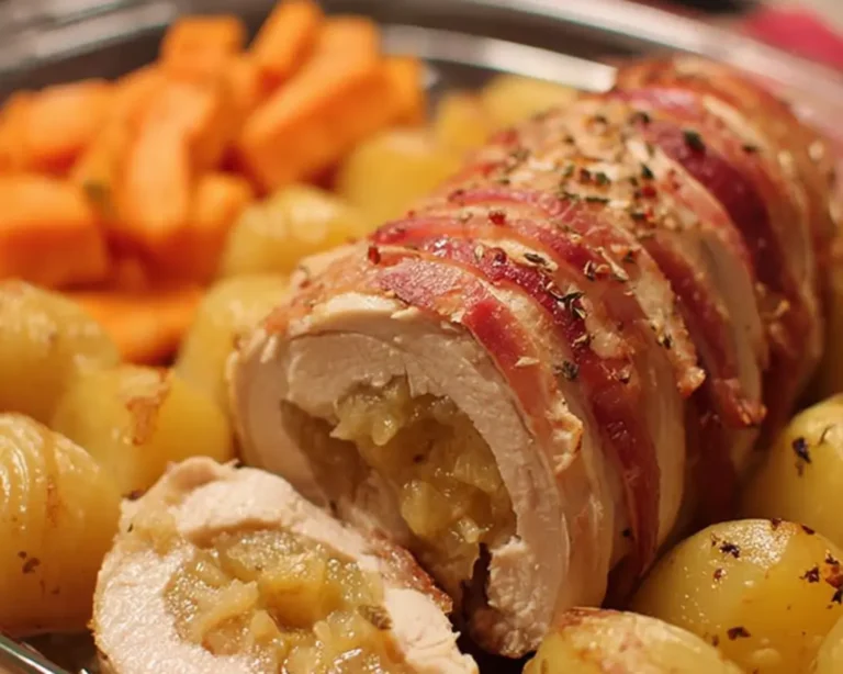 roulé poulet pommes patates douces