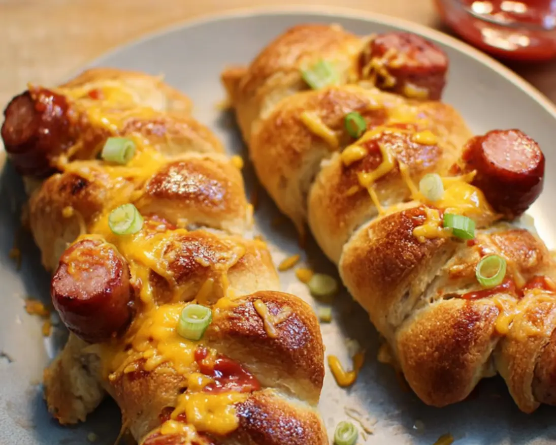 sausage breads ketchup pimenté