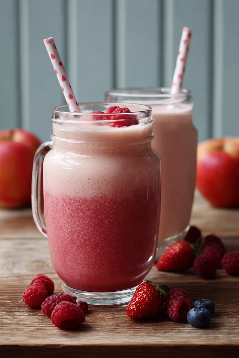 smoothie fruits rouges lait