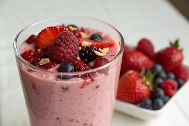 smoothie fruits rouges lait