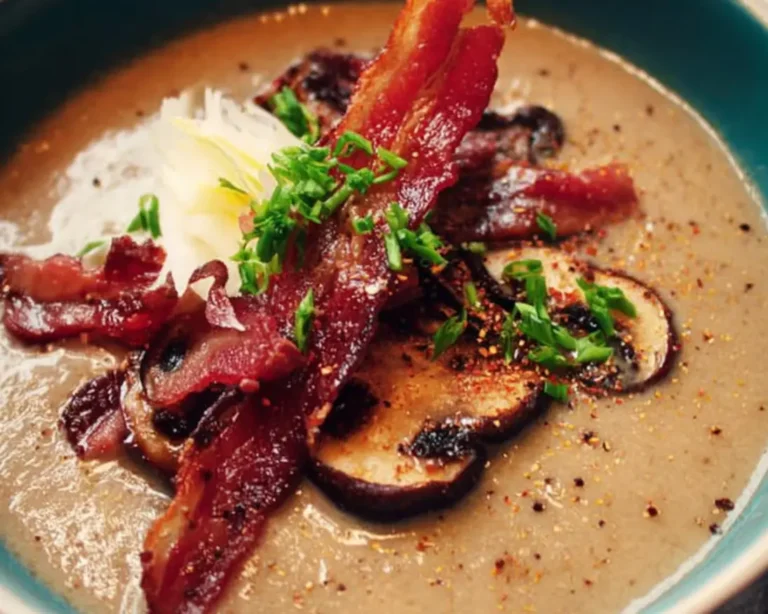soupe champignons marrons bacon
