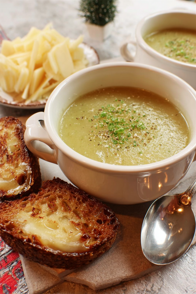 soupe poireaux brie pommes terre