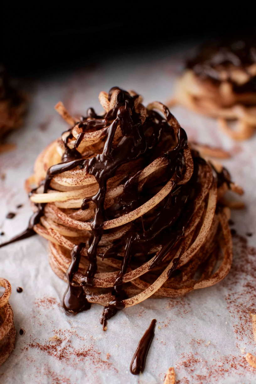 spaghetti pommes chocolat