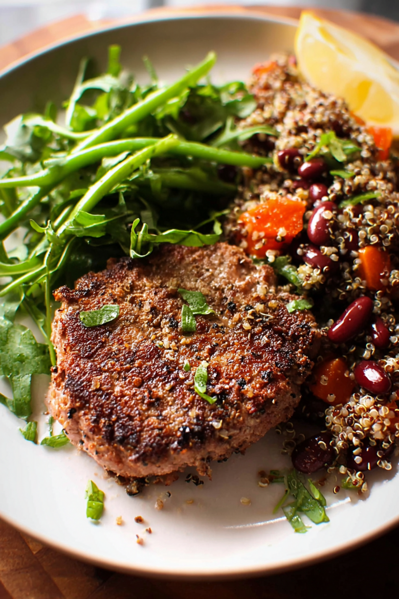 steaks quinoa haricots rouges