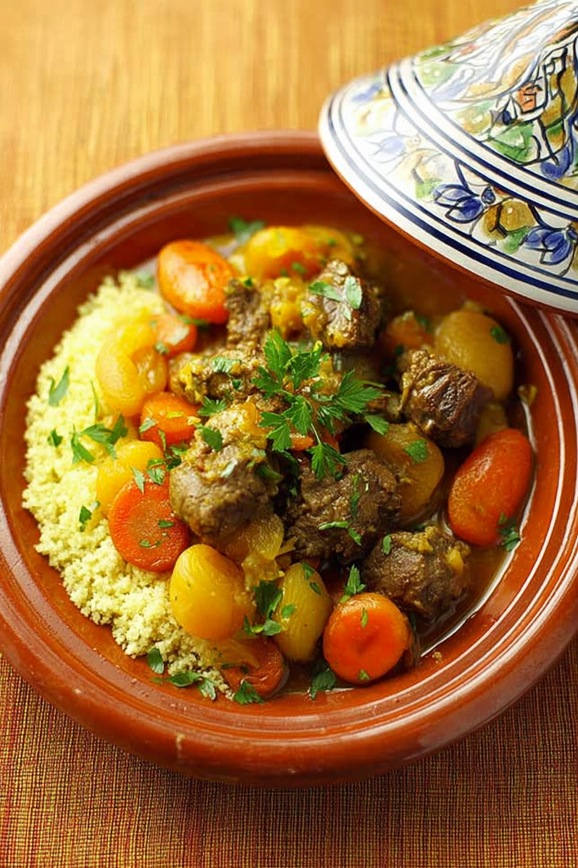tajine d'agneau abricots miel