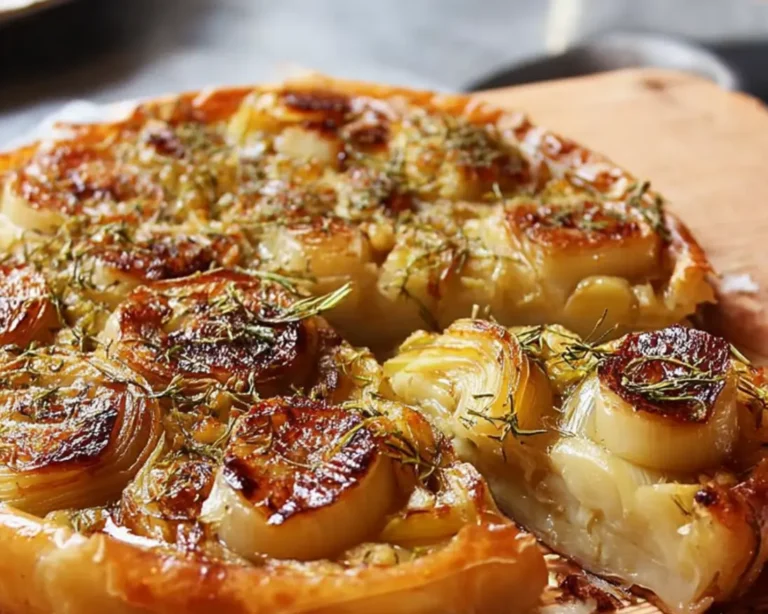 tarte poireau chèvre façon tatin