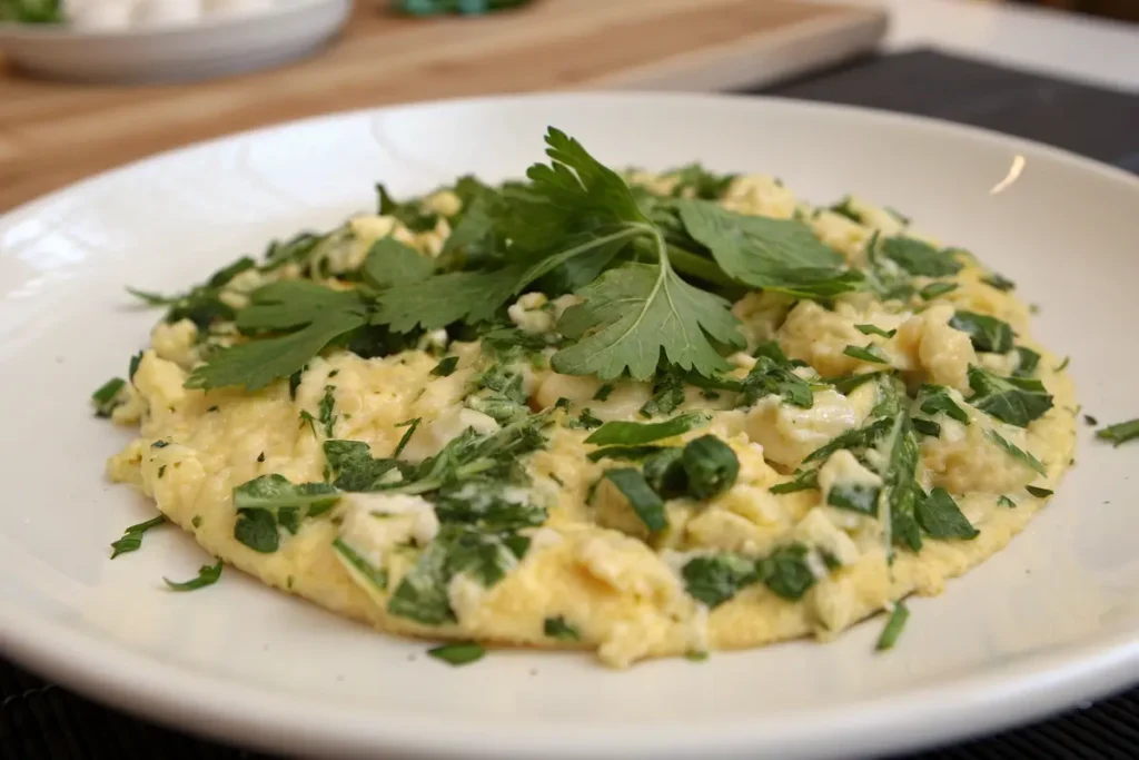 ufs brouillés fines herbes
