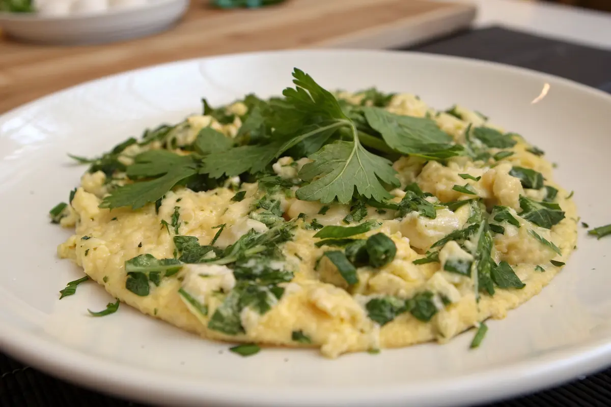 ufs brouillés fines herbes