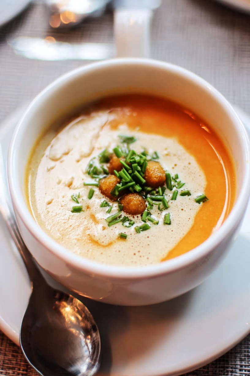 velouté lentilles corail lait coco