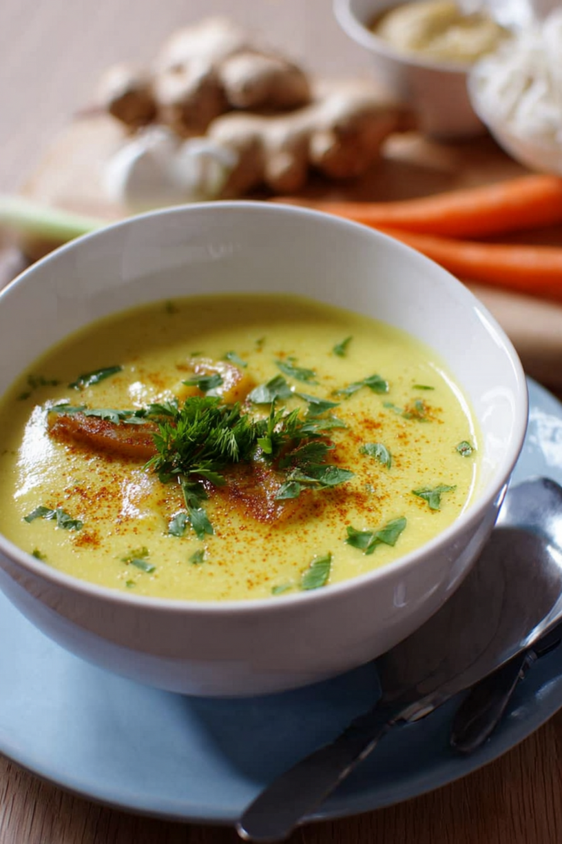 velouté poireau curry pointe miel