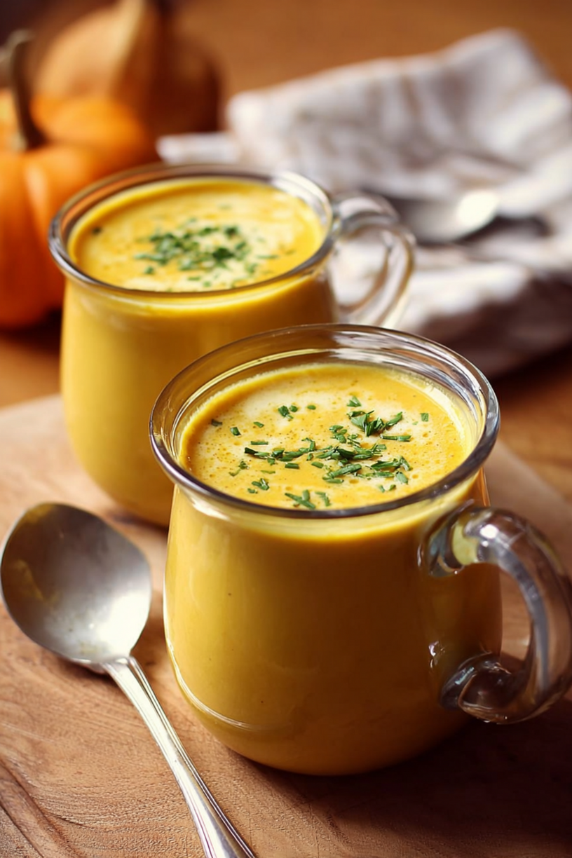 velouté potiron fromage ail fines