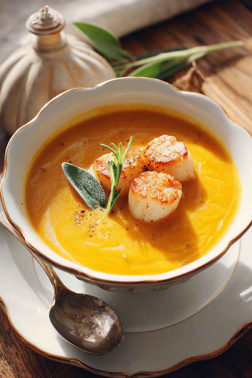 velouté potiron saint jacques