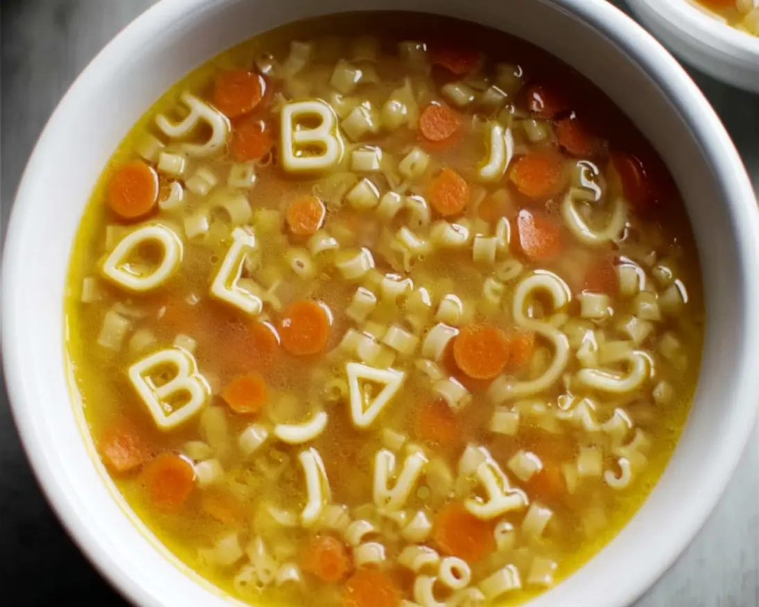 bouillon pâtes alphabet