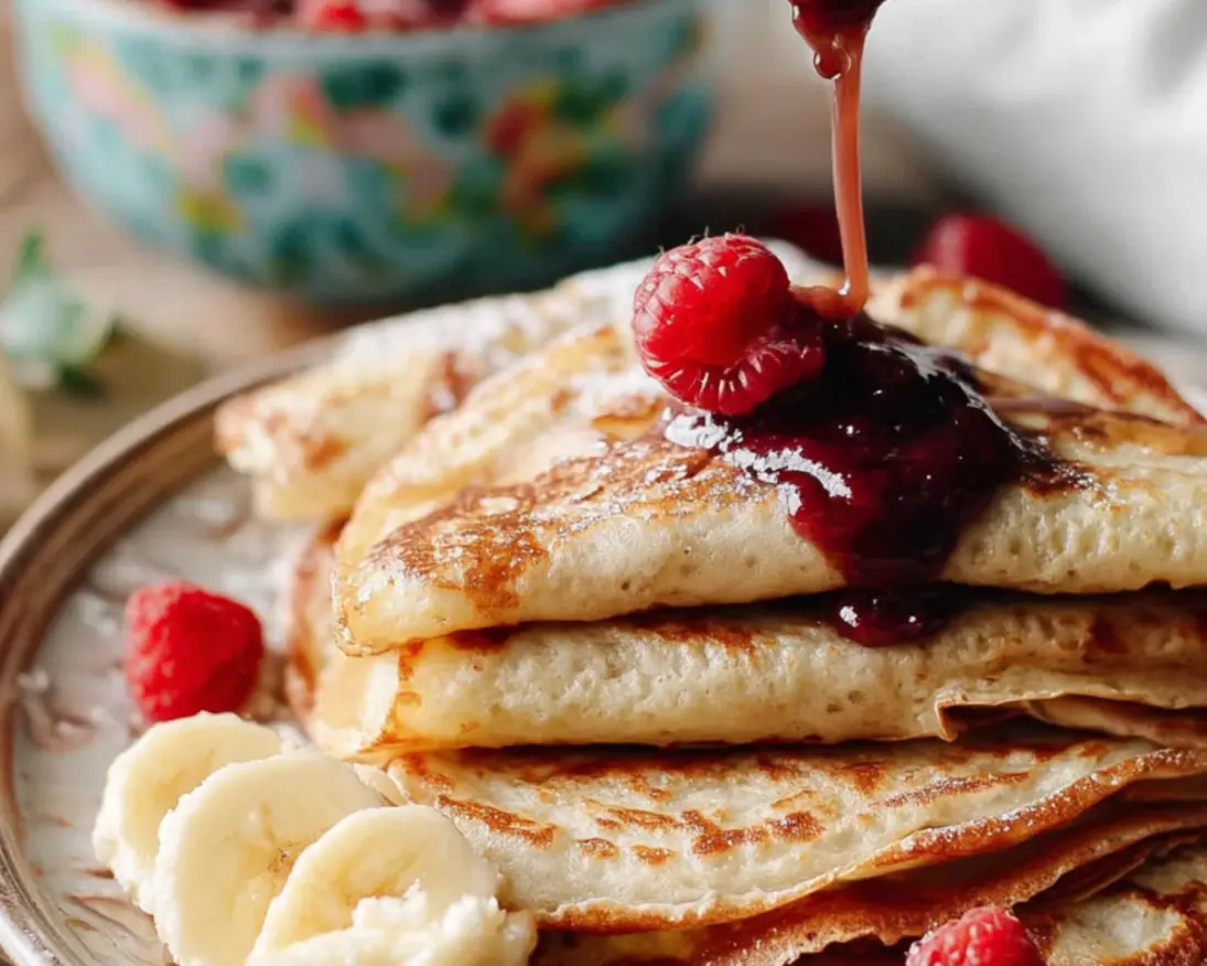crêpes fromage blanc sauce baies