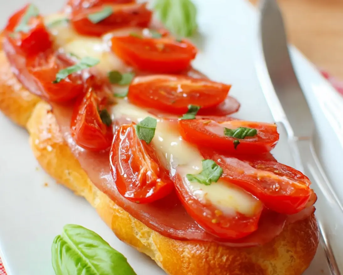 eclairs jambon cru mozzarella tomates