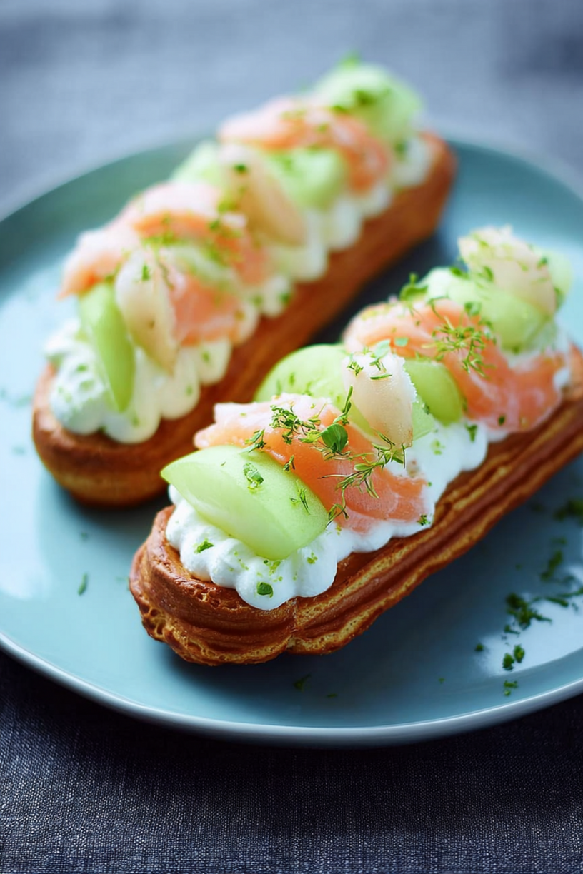 eclairs saumon pomme verte