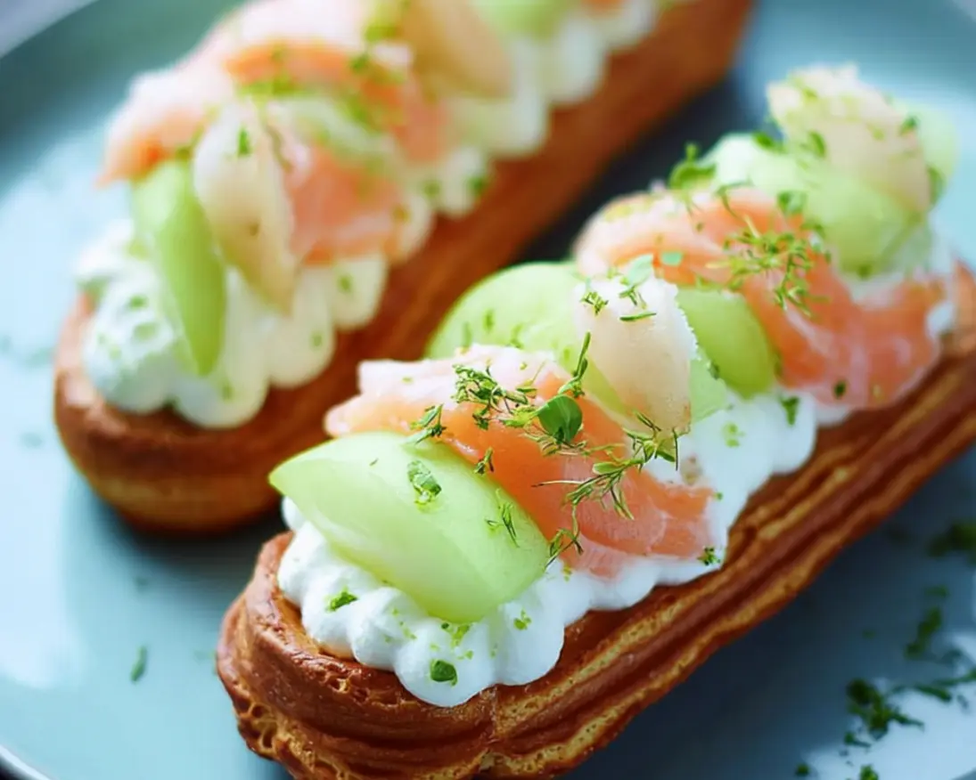 eclairs saumon pomme verte