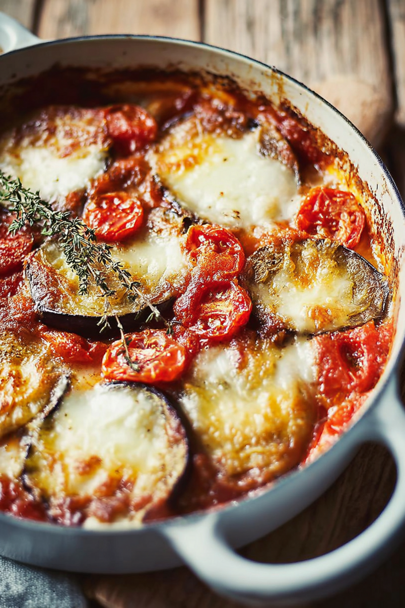 gratin d'aubergines tomates