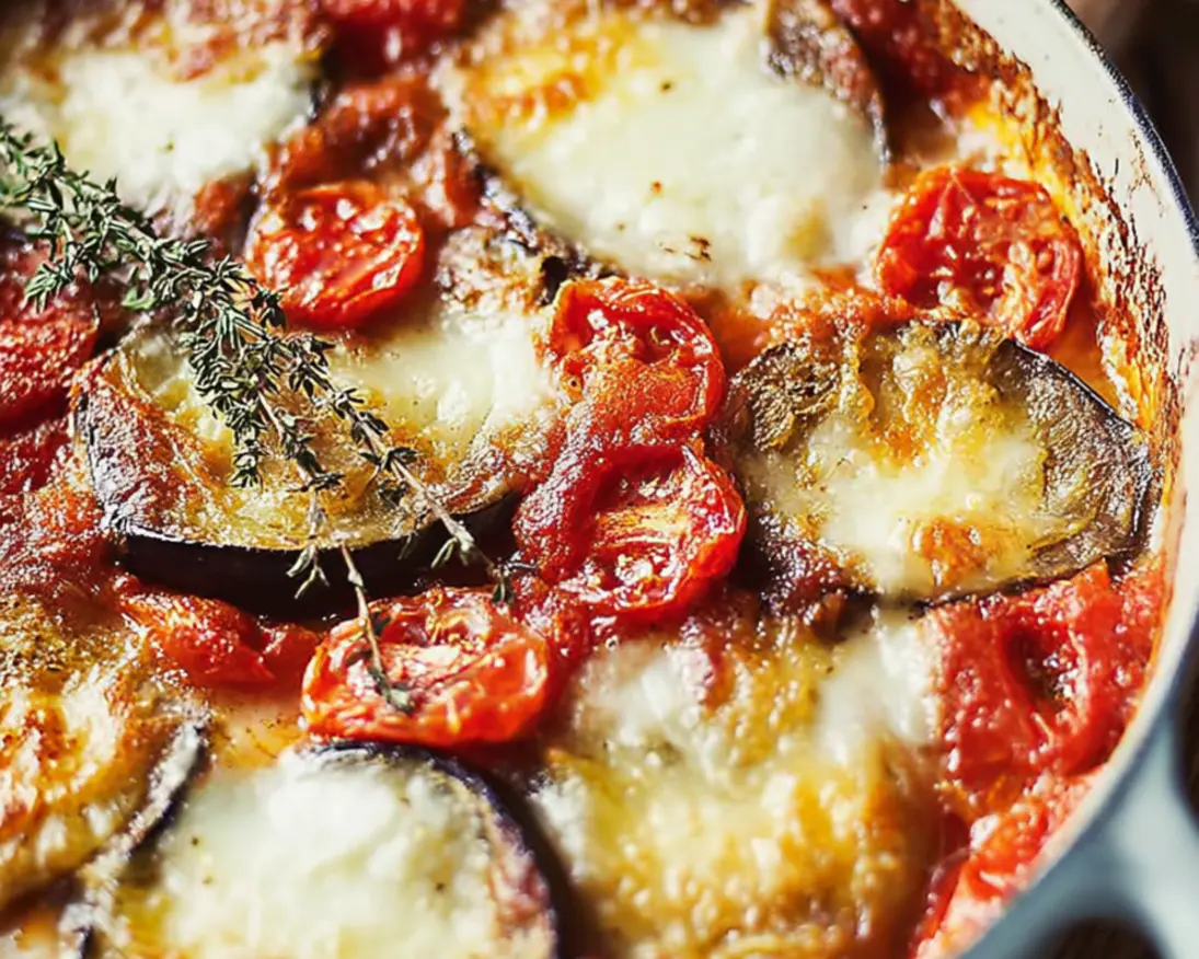 gratin d'aubergines tomates