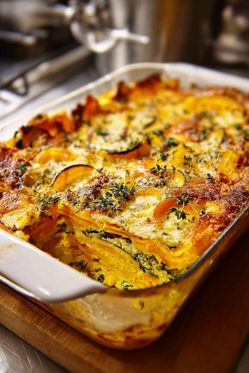 lasagne végétariennes courge blettes