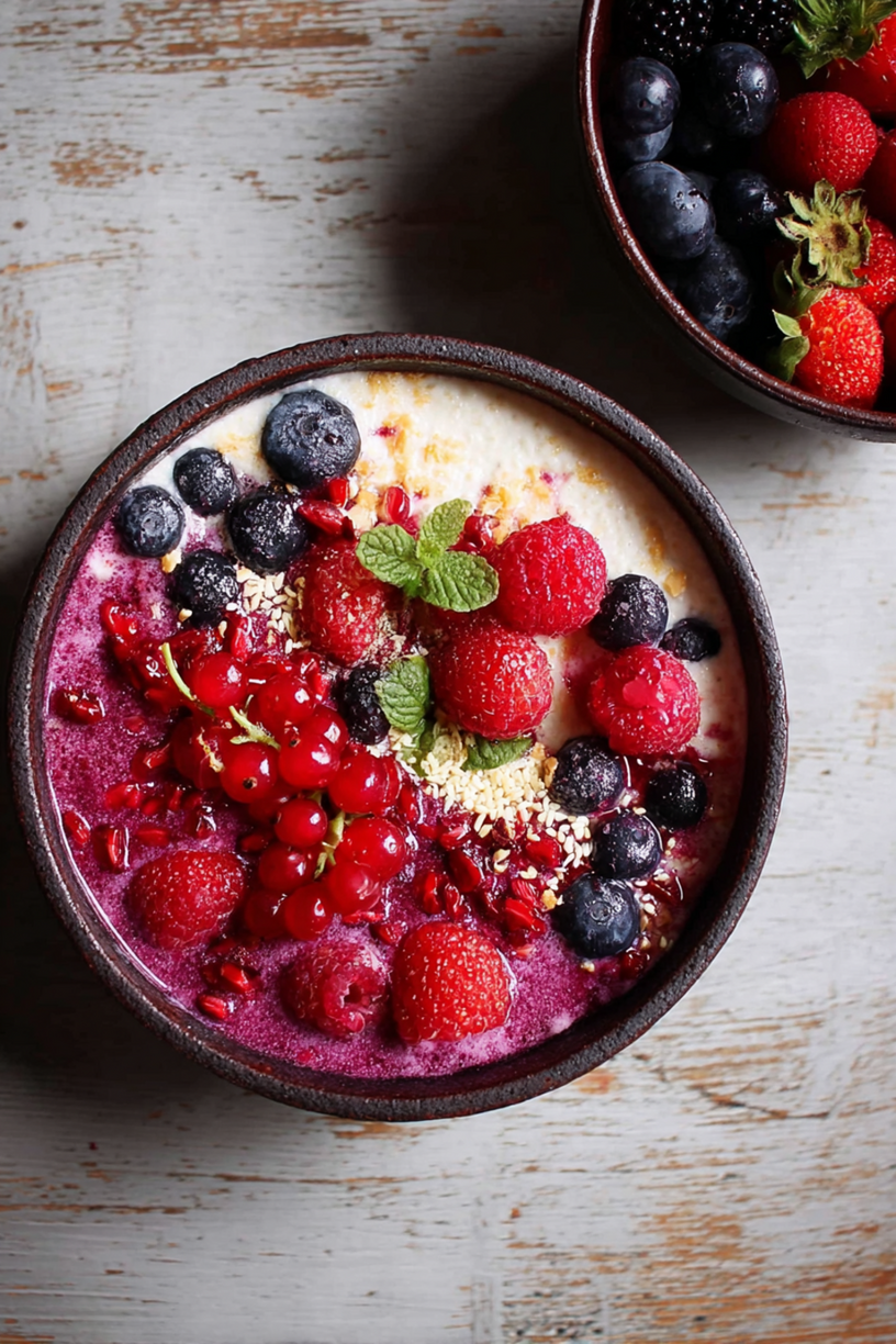 porridge fruits rouges