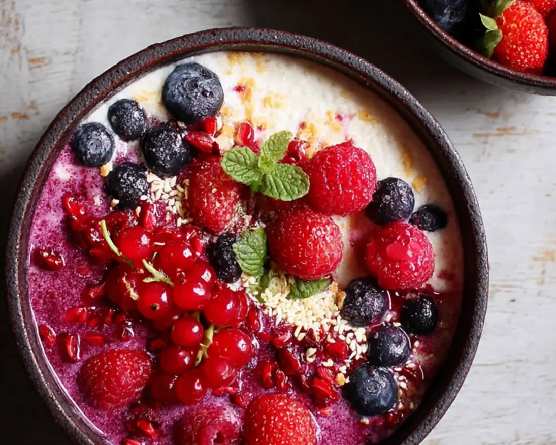 porridge fruits rouges