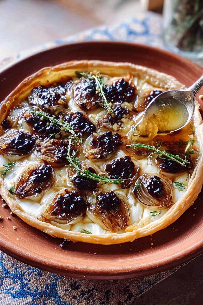 tarte fine brie compotée oignons