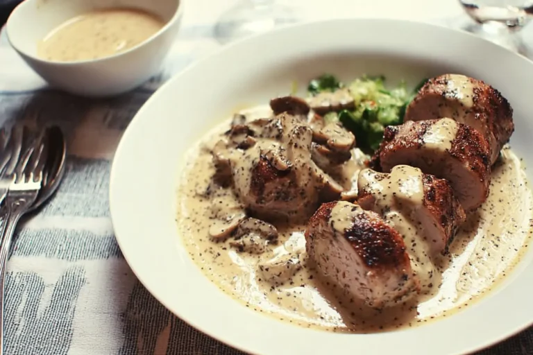 boudins blancs truffe sauce crémeuse
