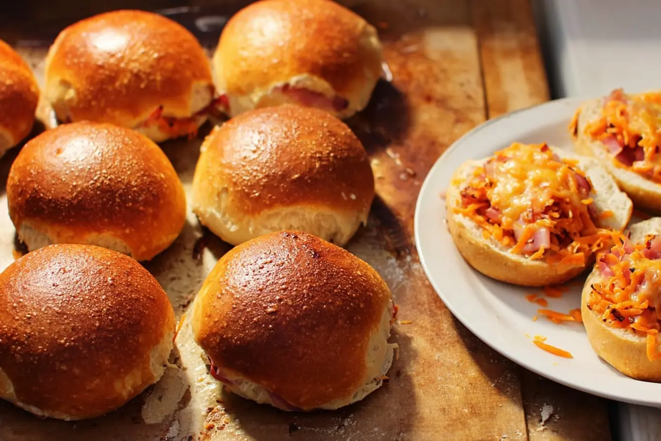 buns jambon fromage carottes râpées