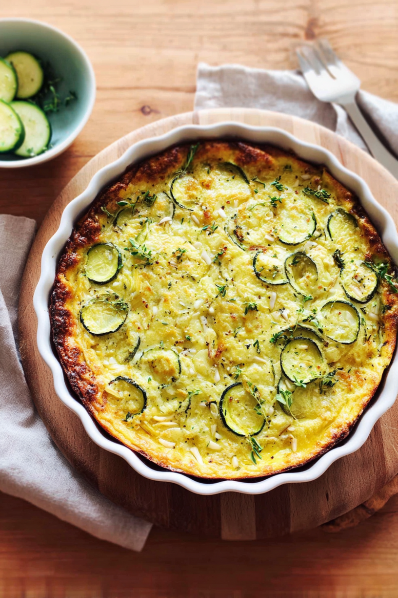 clafoutis courgettes ail amande