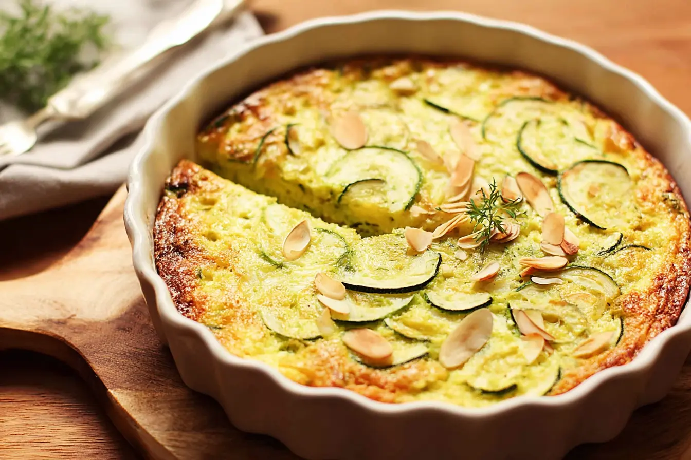 clafoutis courgettes ail amande