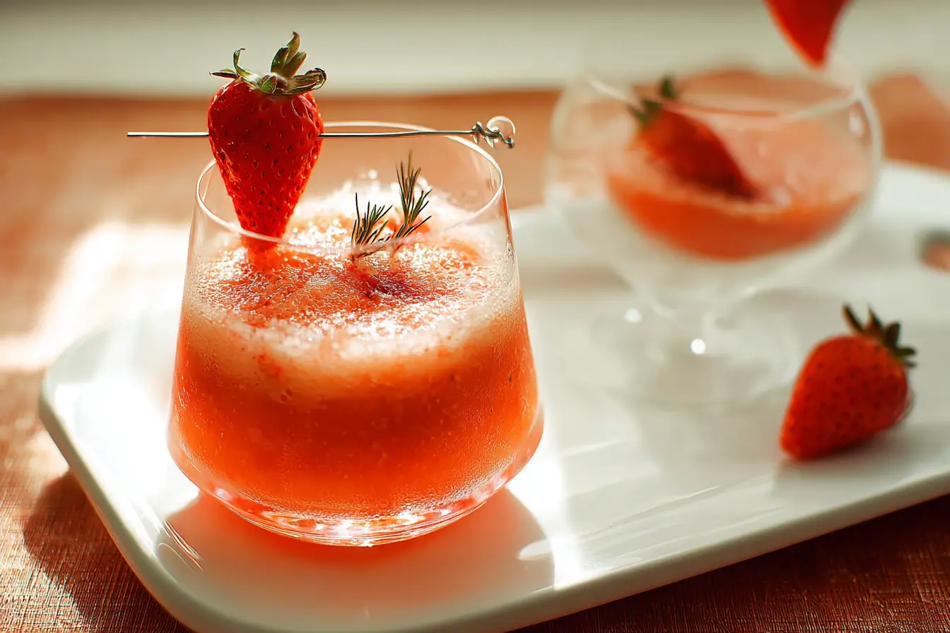 cocktail pomme fraise gingembre