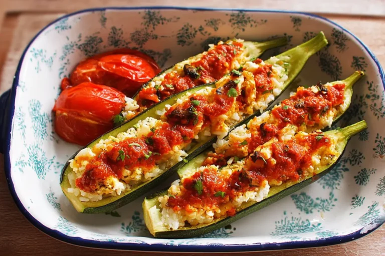 courgettes farcies avec riz tomates