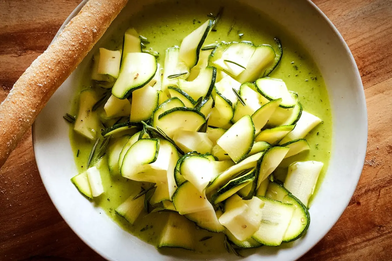 crème pommes terre courgettes miettes