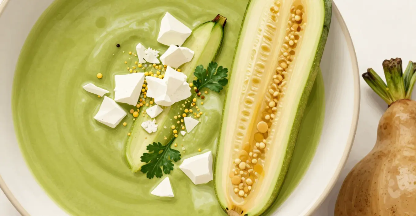 crème pommes terre courgettes miettes