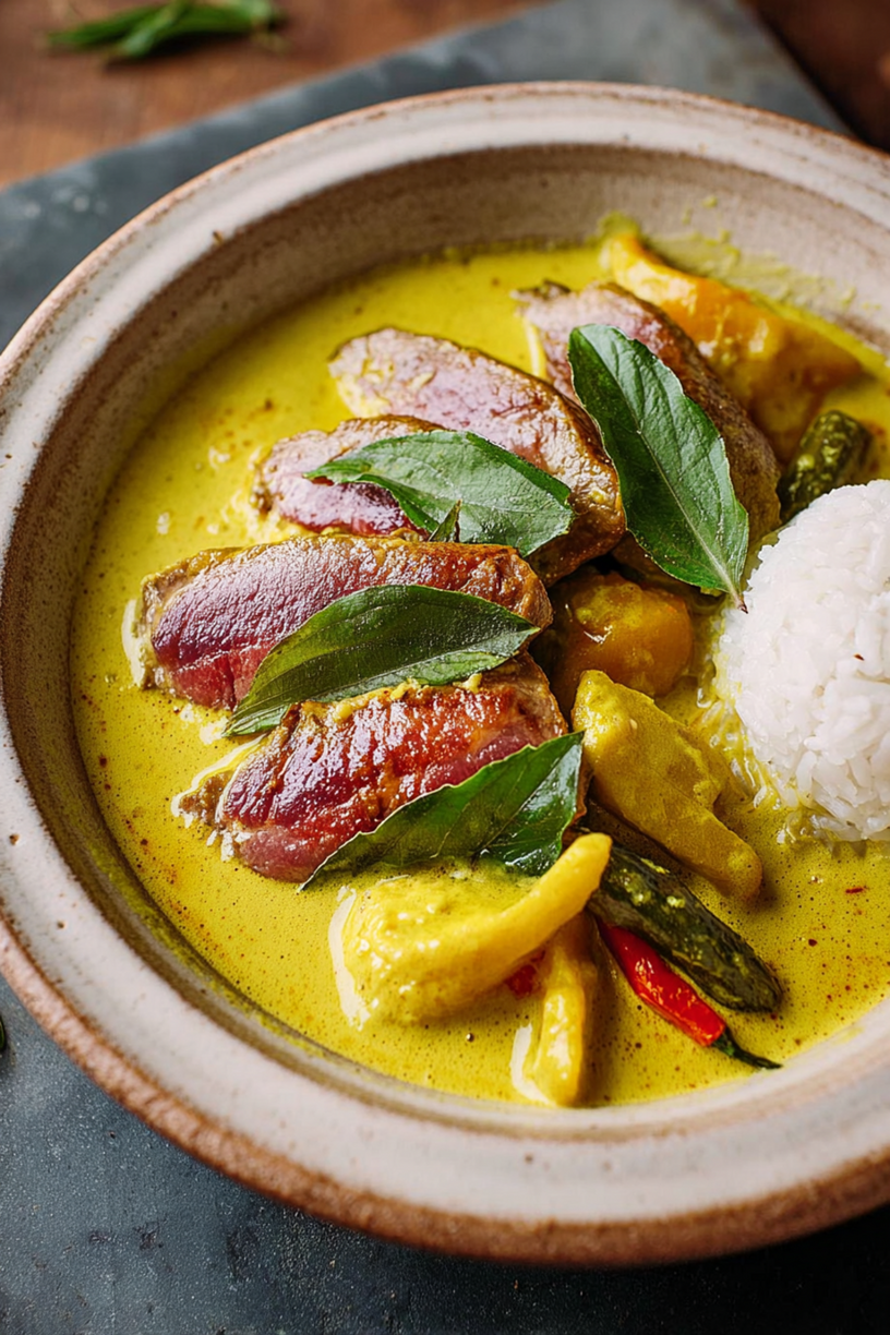 curry jaune magret canard
