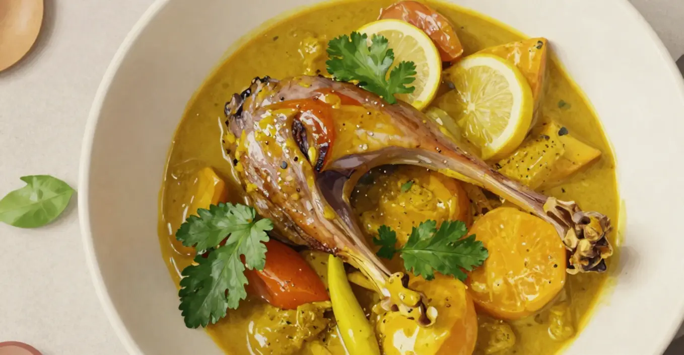curry jaune magret canard