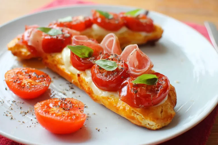 eclairs jambon cru mozzarella tomates