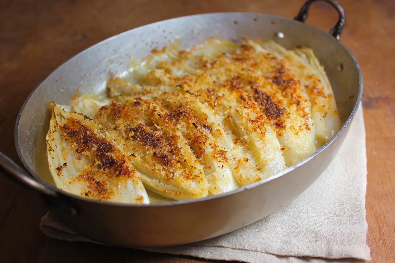 endives braisées gratinées parmesan