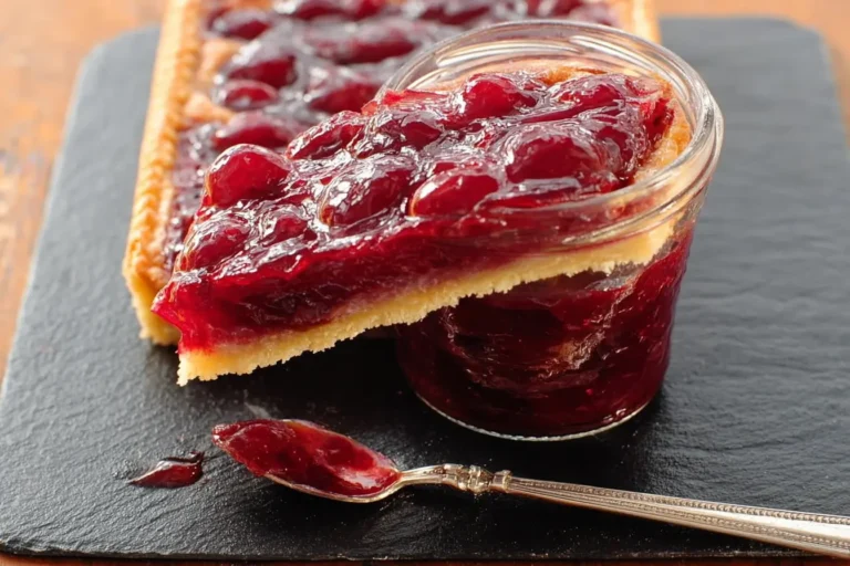 gâteau basque confiture cerises
